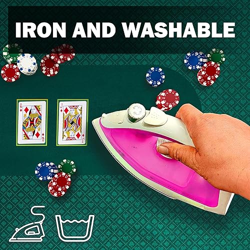 Vista 8 de BALIKEN 36 x 72 pulgadas Texas Holdem Poker Mat & Blackjack mesa Casino fieltro profesional Mat