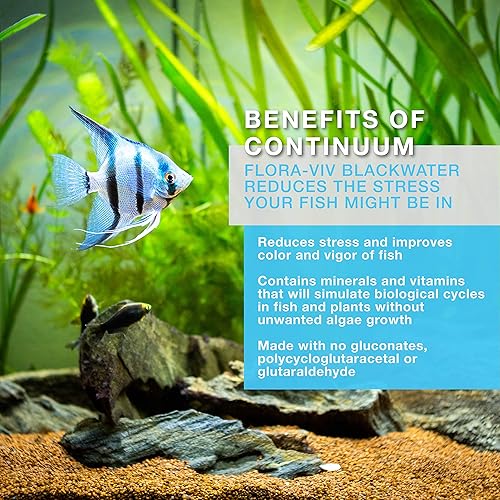 Miniatura 3 de Continuum Aquatics Flora-Viv Blackwater - Acondicionador de agua que simula las condiciones encontradas en selvas tropicales y ríos para acuarios de