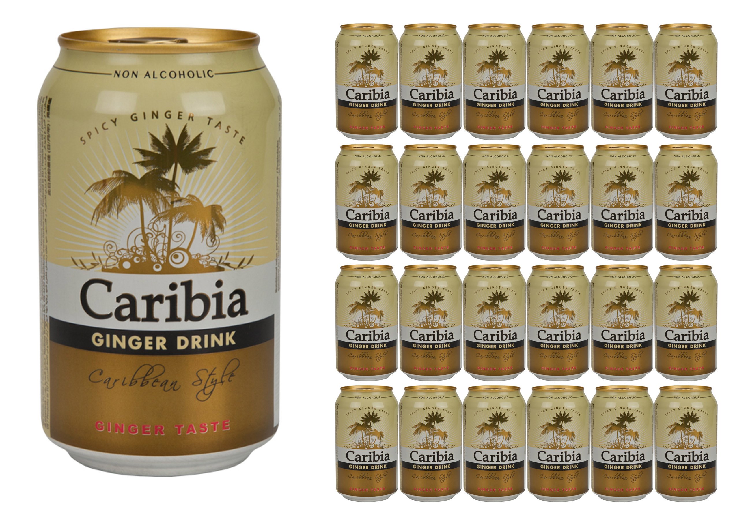CARIBIA Ginger Beer Ingwergetränk 33 cl 24 Stück