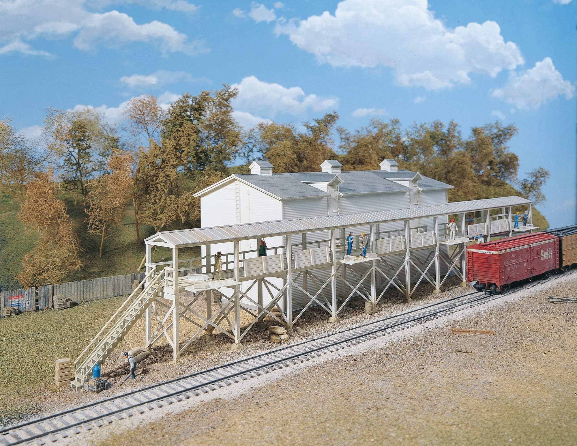 Series Kit HO Scale Ice House and Icing Platform,grey, 8