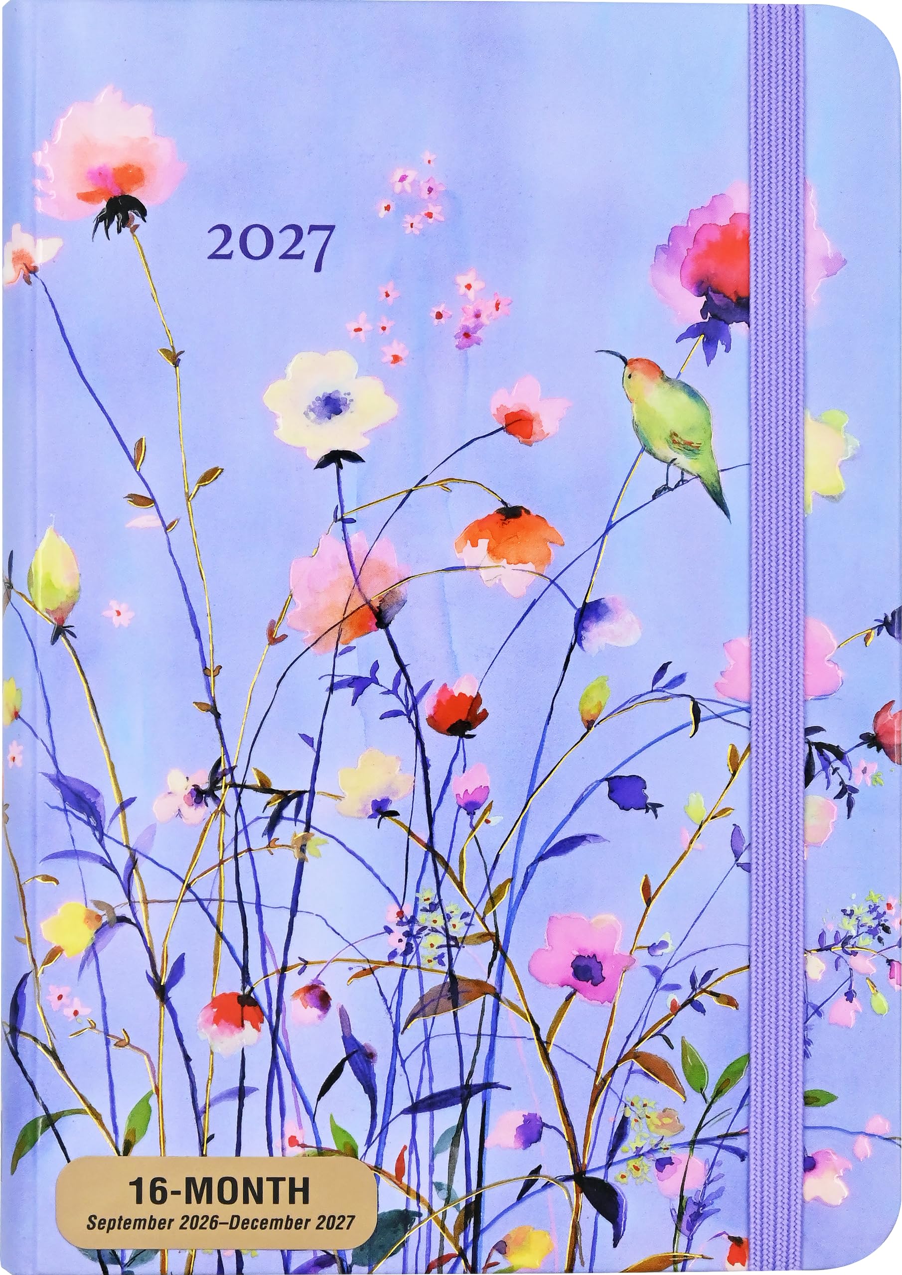 2027 Lavender Wildflowers Weekly Planner (16 months, Sept 2026 to Dec 2027)