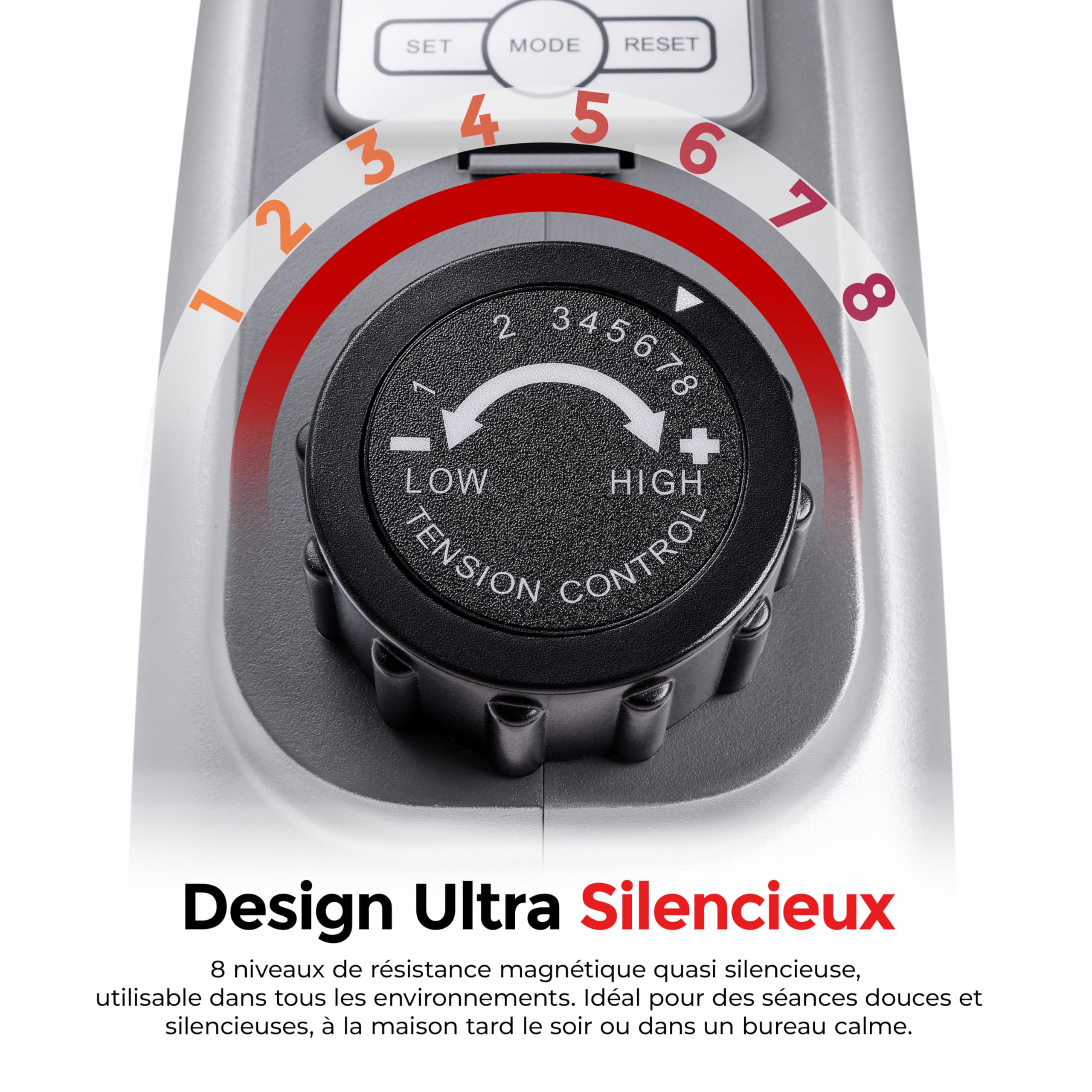 Sunny Health & Fitness Vélo d'appartement Intelligent, Mini-pédalier Double Fonction à encastrer pour Seniors, Disponible en Option avec Les Applications gratuites SunnyFit et Magnetic