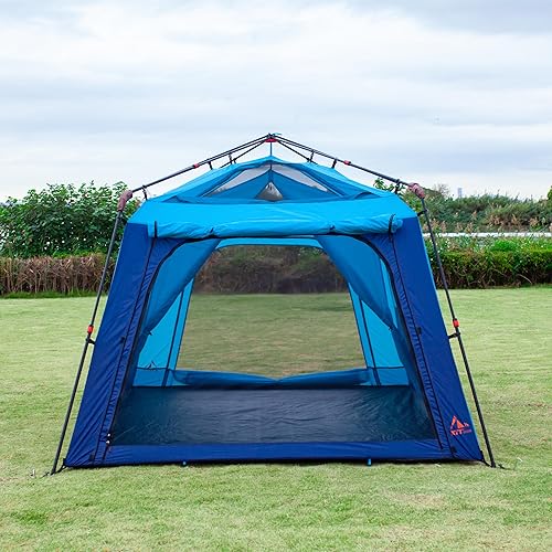 Miniatura 6 de KTT Large Tent 6-8 Person,Family Cabin Tents,Instant,2 Rooms,3 Doors and 3 Windows with Mesh,Straight Wall,Waterproof,Double Layer,Big Tent for