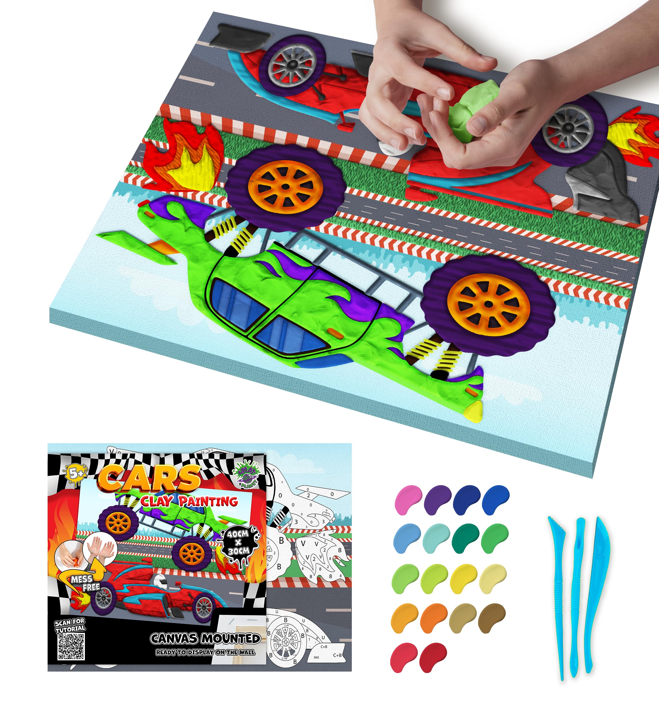 Mess-Free Car Clay Painting Kit, Air Dry Clay Modelling Kit - Image 3