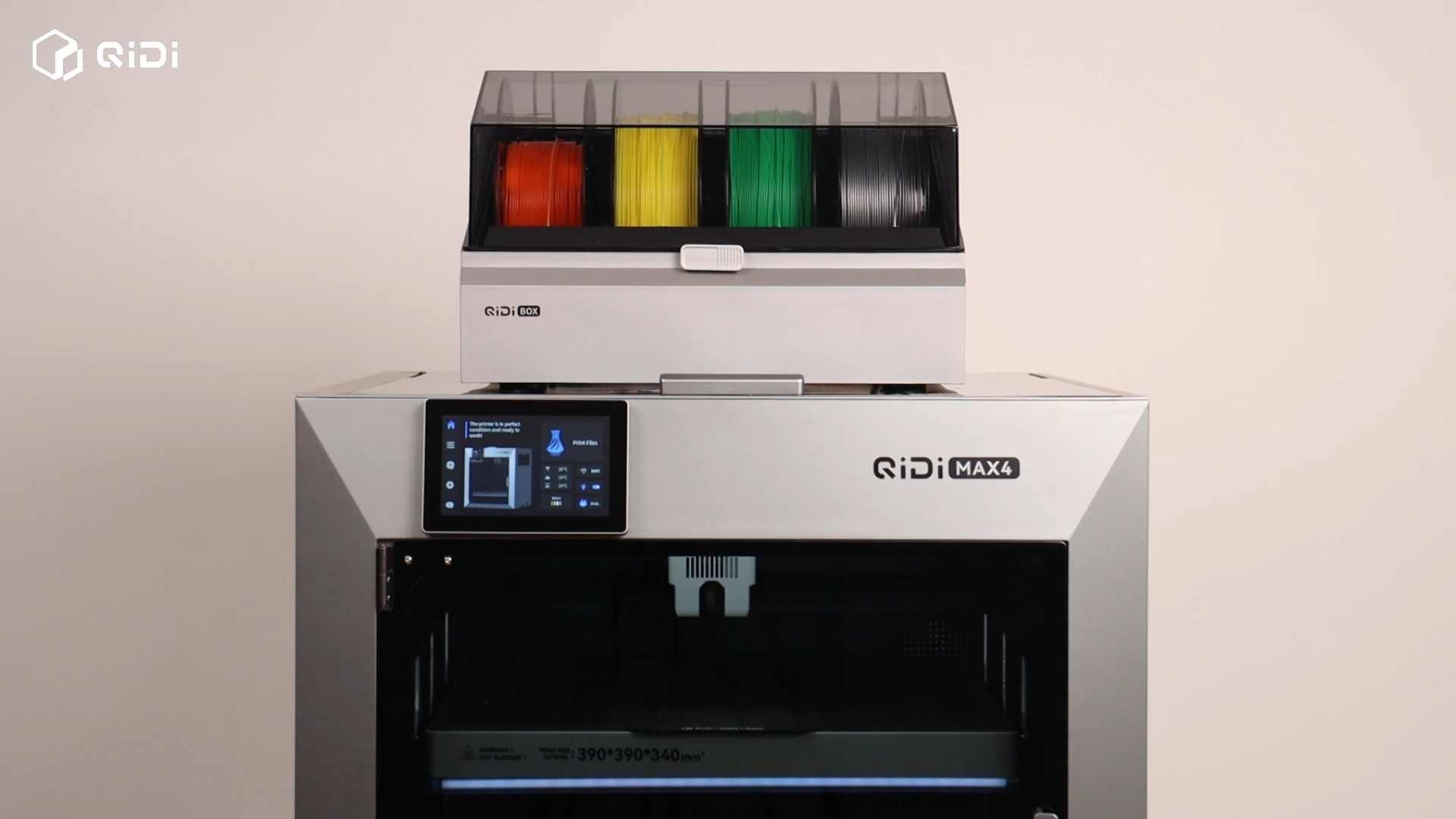 QIDI Max4 Combo 3D Printer, 390×390×340mm Large Build Volume, 65