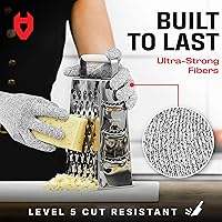 Vista 3 de NoCry Guantes resistentes a cortes de grado alimenticio con puntos de agarre para un excelente agarre, transpirables y ligeros, ambidiestros