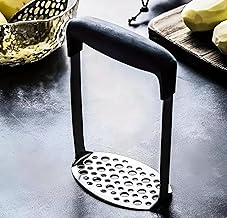 هراسة مقاومة للصدأ - هراسة فاخرة من الستانلس ستيل مصممة لسهولة هرس طعام وخضروات الأطفال، تتميز بمقبض عريض للراحة وشبكة دقيقة للحصول على نتائج سلسة. (قطعة واحدة)