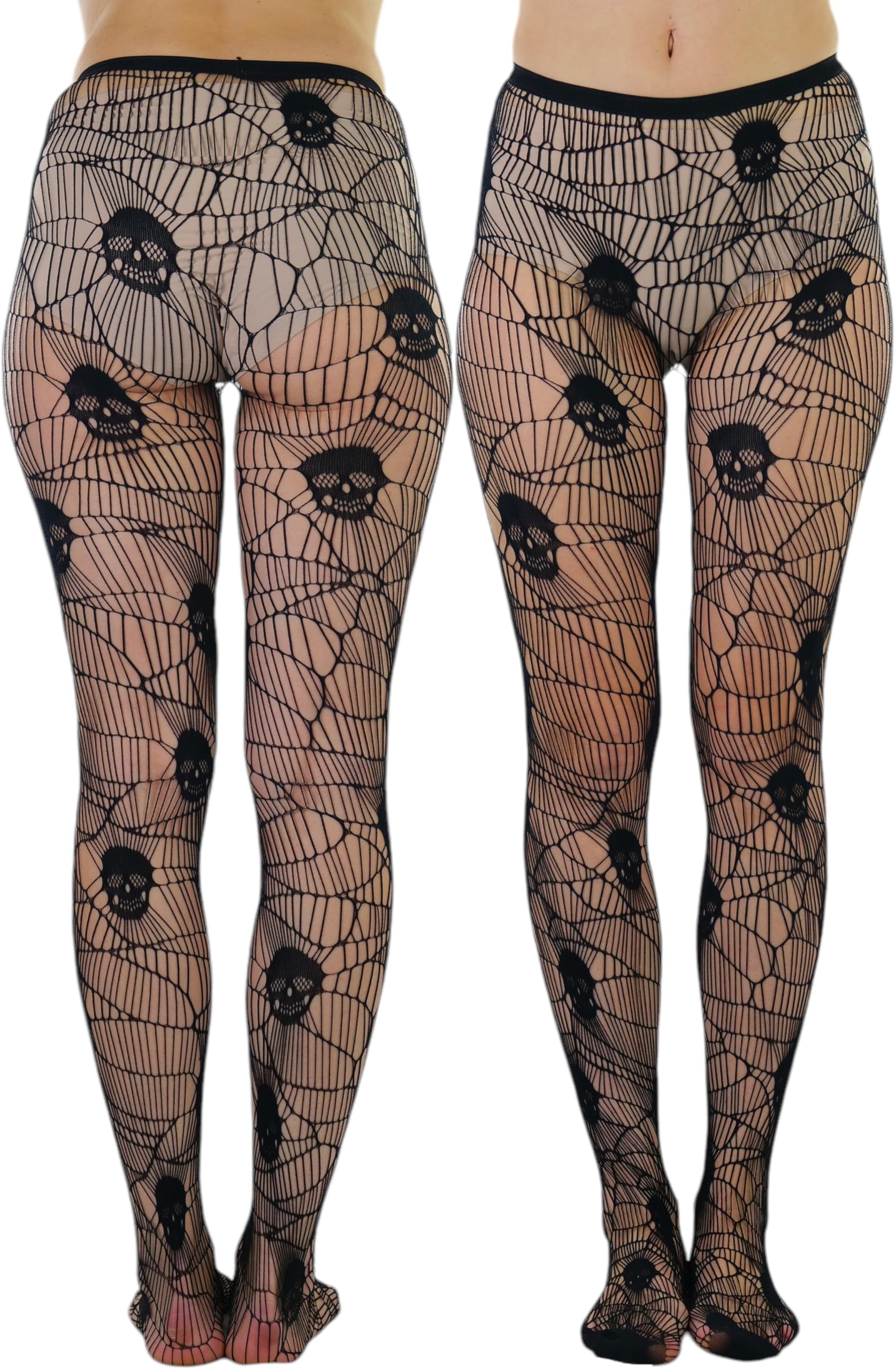 ToBeInStyle Women’s Skull Crossbones Skeleton Pirate Symbol Hosiery Tights &amp; Thigh High Stockings
