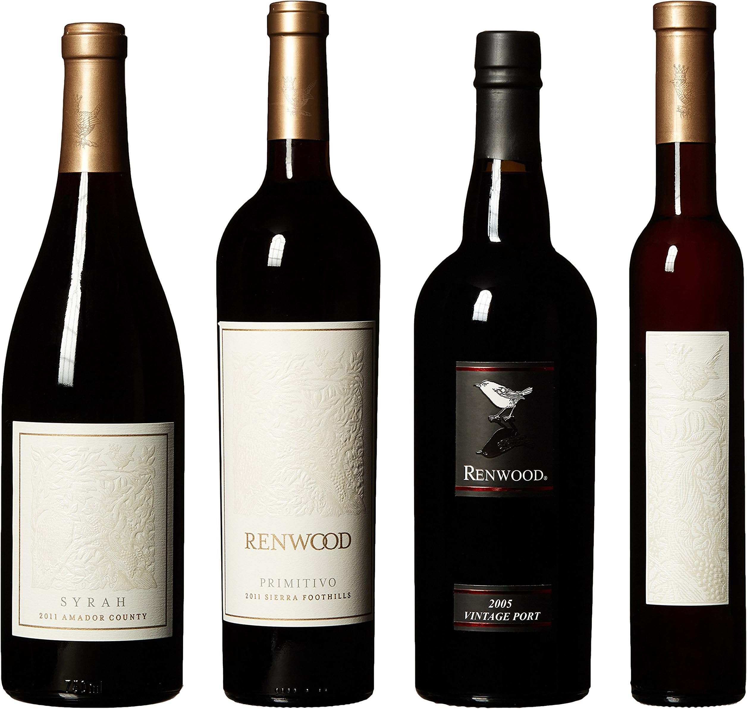 Renwood Avid Entertainer Syrah, Primitivo, Port, Ice Wine Mixed Pack, 3 x 750 mL, 1 x 375 mL