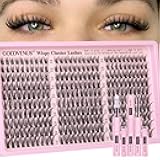 Lash Clusters Kit Wispy Eyelash Clusters Lashes Natural DIY Lash Extension Kit 10-16mm Cluster Eyelash Extensions Kit 300pcs C Curl Individual Lashes Cluster Eyelash (No Tweezers)