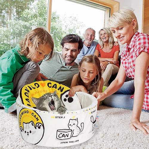 Miniatura 7 de Cama Ramen para perros y gatos, mantiene el calor y súper suave, nido creativo para mascotas para gatos de interior, cojín extraíble lavable para