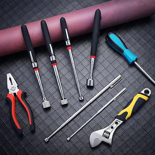 Miniatura 5 de Frienda 6 herramientas magnéticas telescópicas, extensibles, telescópicas, magnéticas, palillo magnético visible, para hombres, regalo para el