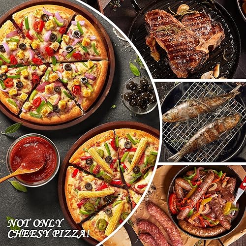 Miniatura 5 de Magshion Horno de pizza de 11 pulgadas para parrilla, horno de pizza superior con cáscara de pizza y piedra, máquina de pizza portátil al aire libre