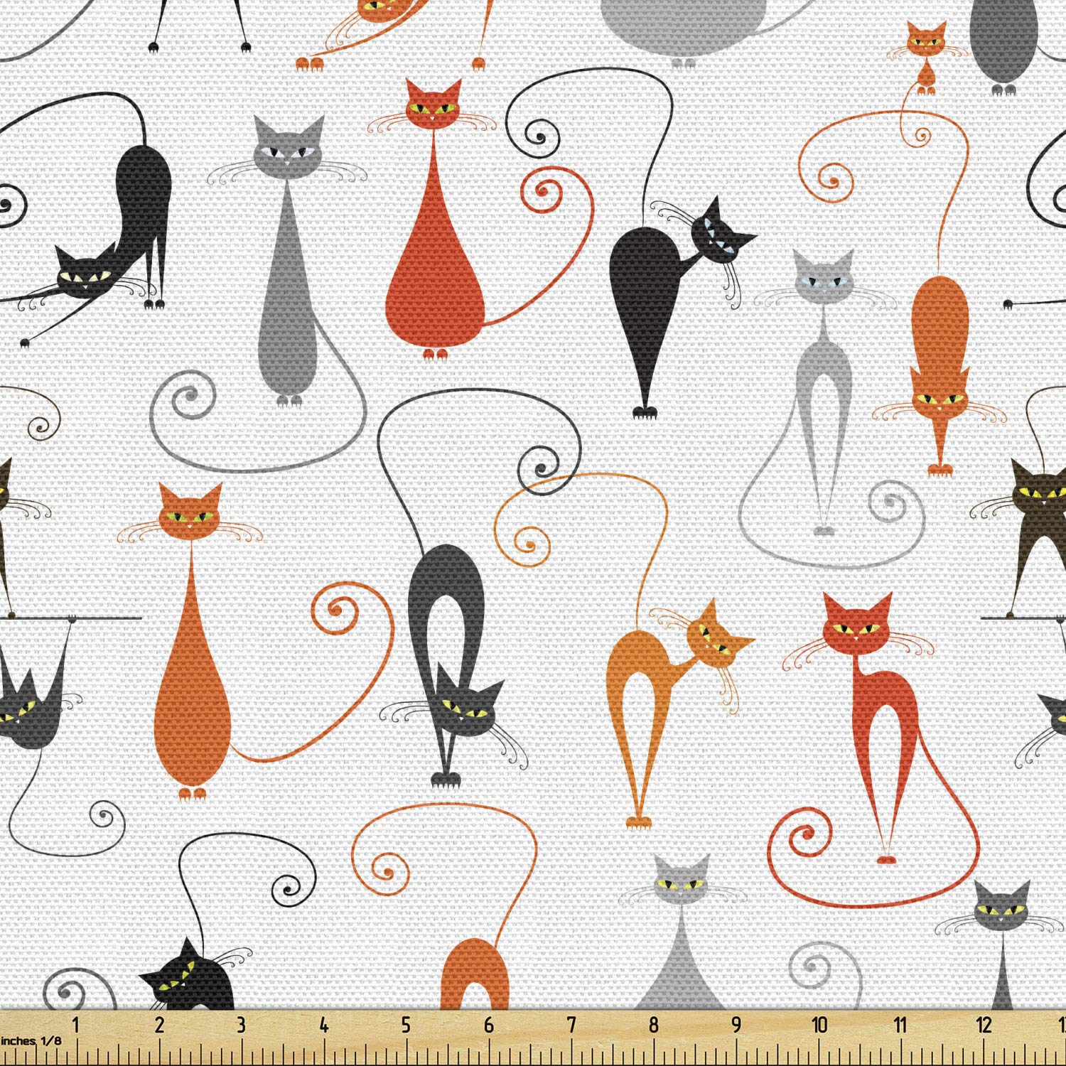 Ambesonne Minimalist Kitten Print
