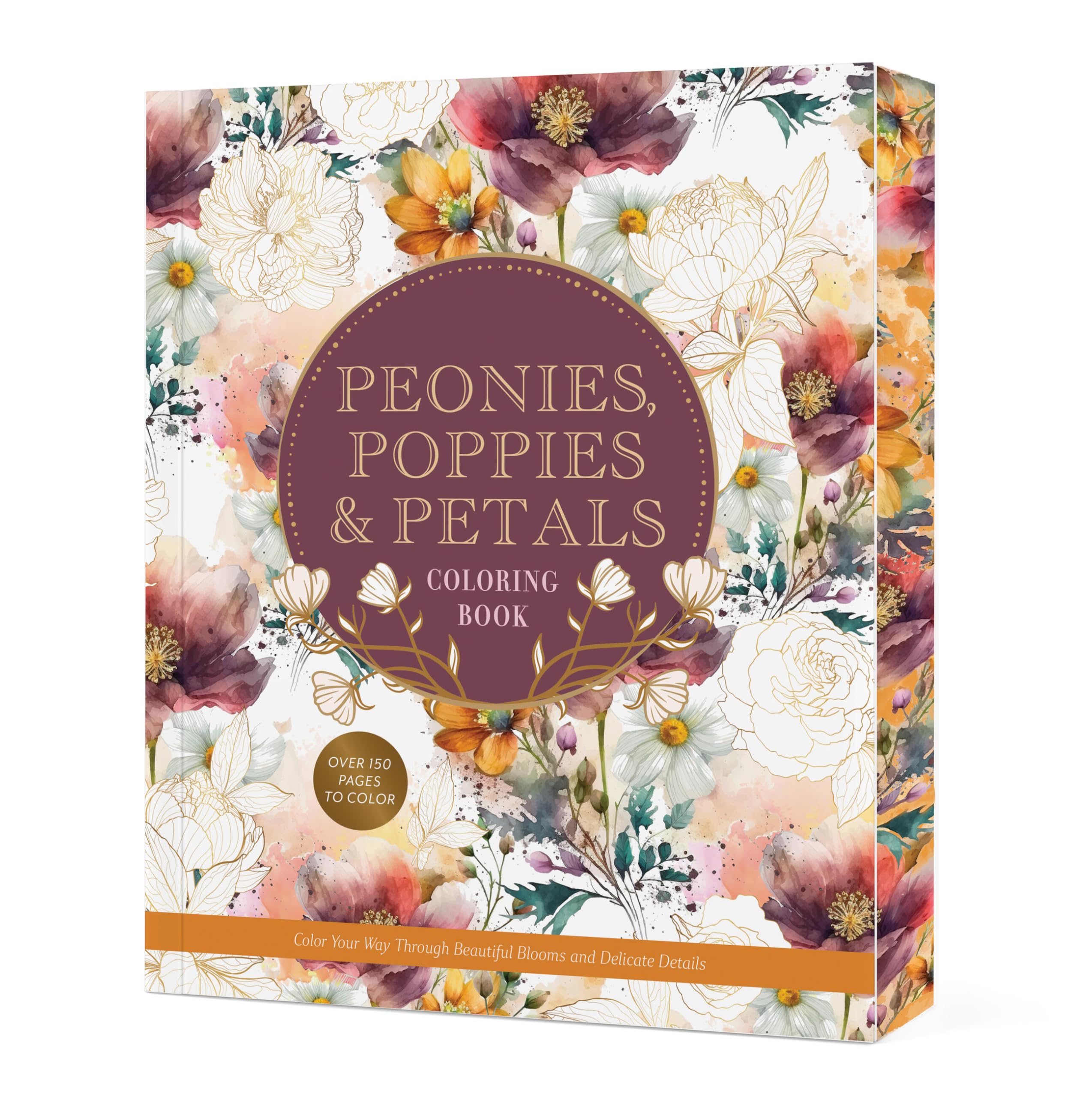 Peonies, Poppies & Petals Coloring Book by  Editors of Chartw... - 9780785849230