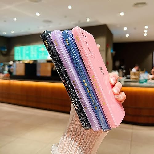Miniatura 5 de Funda compatible con Samsung Galaxy S20 FE 5G, diseño de corazón de amor, TPU suave a prueba de golpes, funda protectora brillante con purpurina