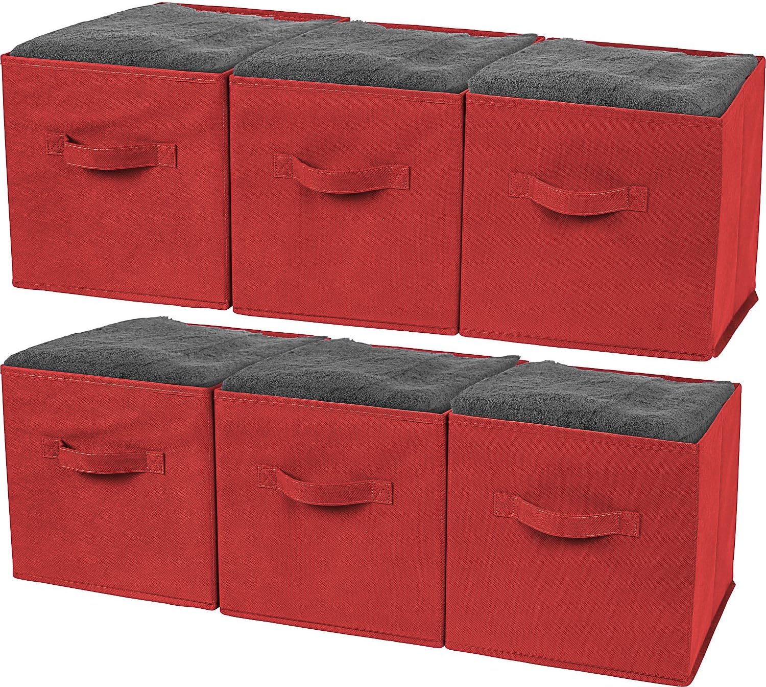 Greenco Foldable Storage Cubes Nonwoven Fabric 6 Pack