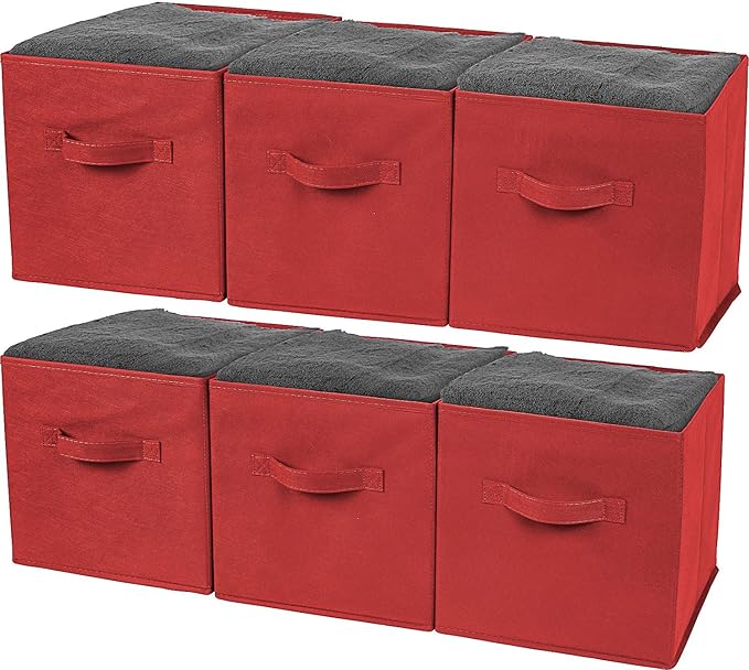 Greenco Foldable Storage Cubes Nonwoven Fabric 6 Pack