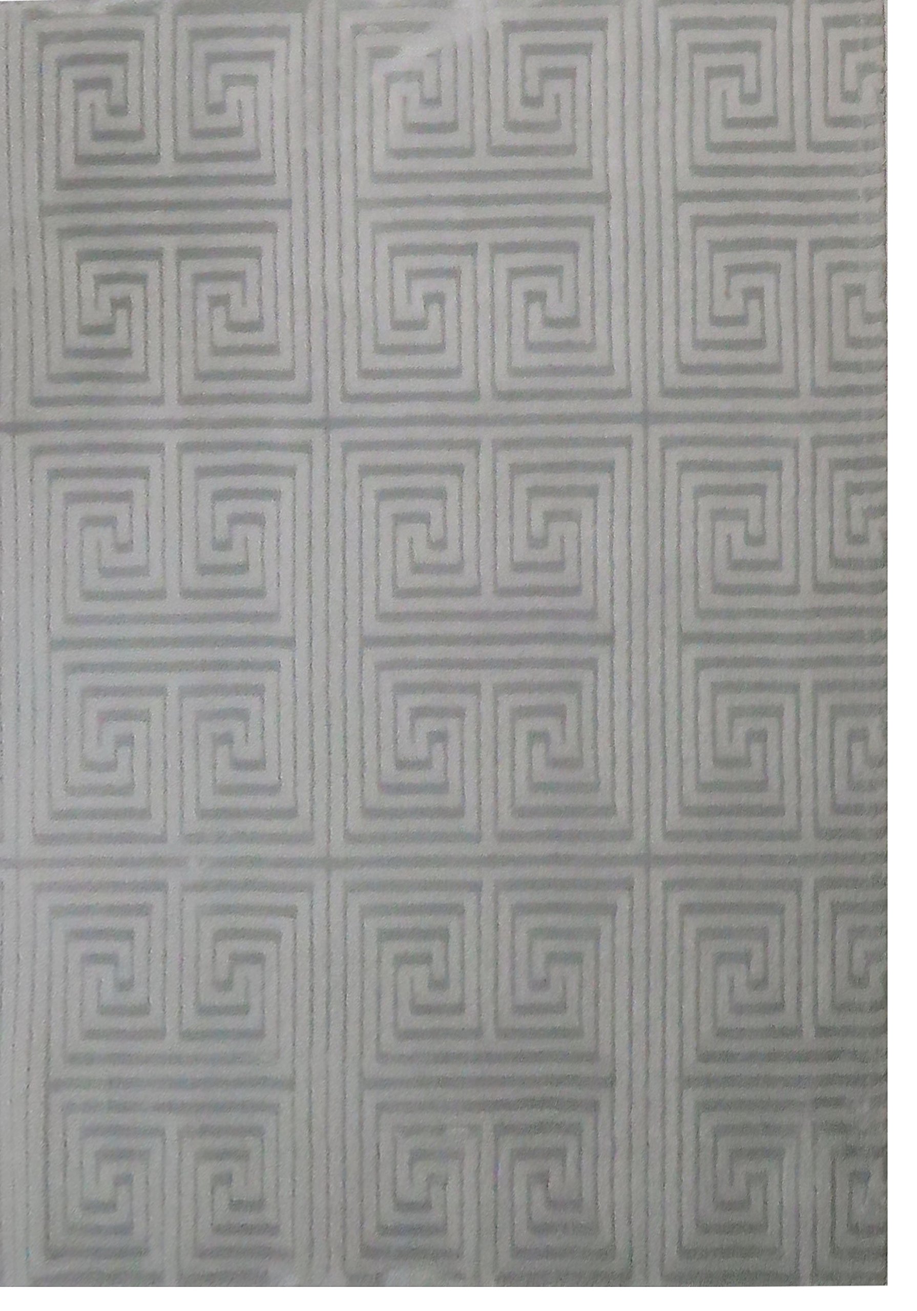 ASPECT 120 x 170 cm Polyproplene Jigsaw Soft Touch Rug, Cream/Grey