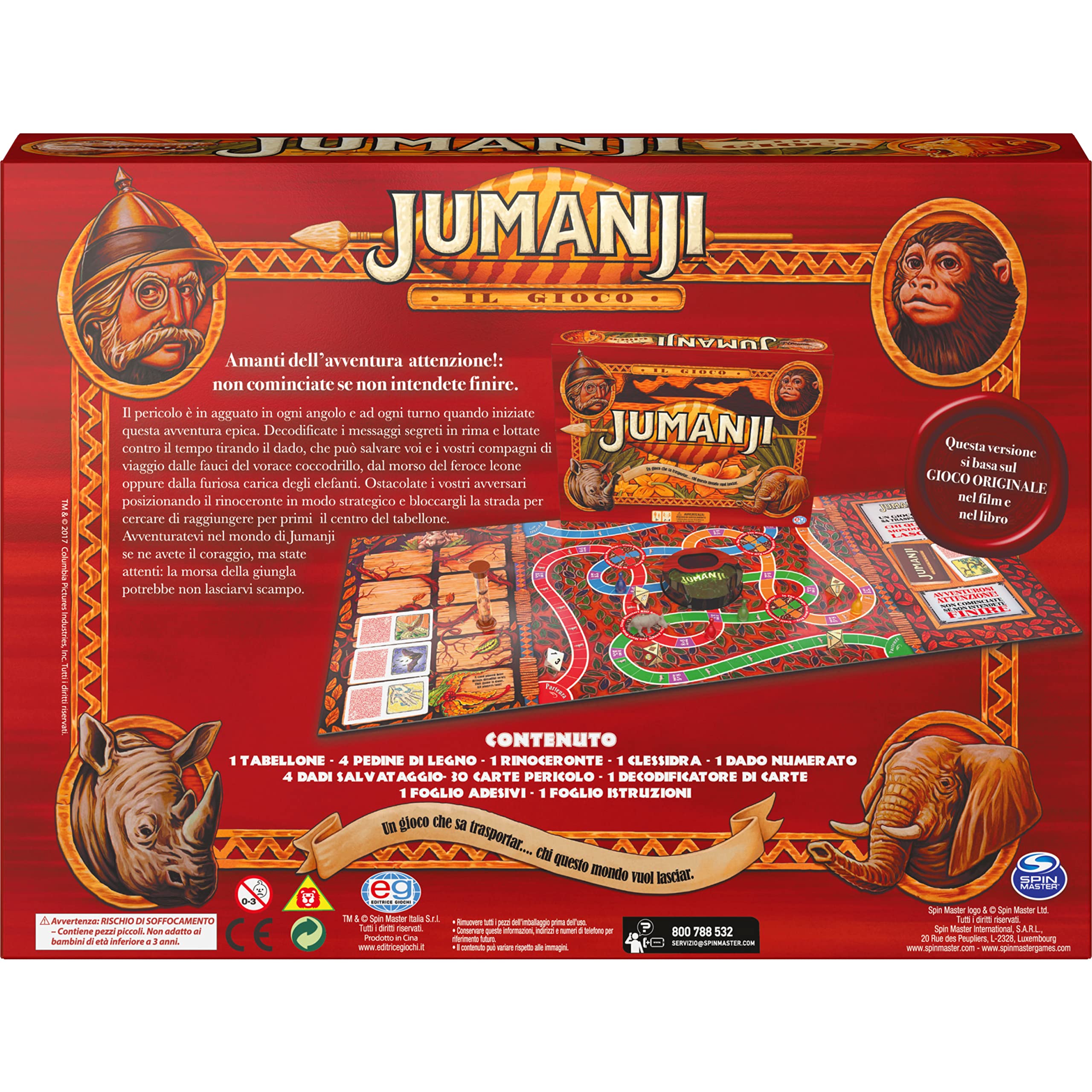 Spin Master Jumanji Brettspiel Mit Videocenter – Elektronisches Abenteuerspiel Für Familien & Kinder Ab 8 Jahren
