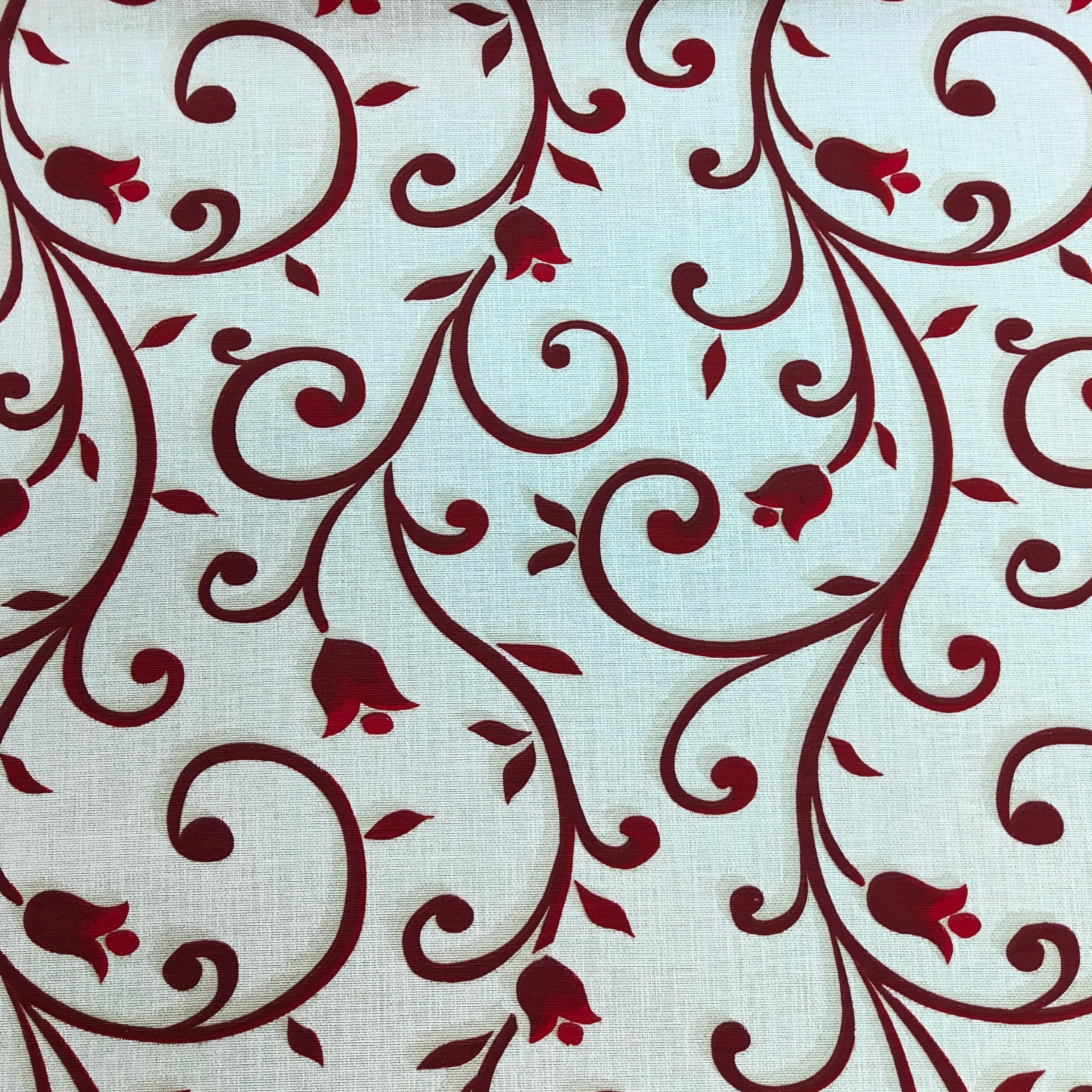 Set 6 Cuscini Per Sedia 40x40 Cm - Fantasia Ghirigori, Imbottiti E Sfoderabili