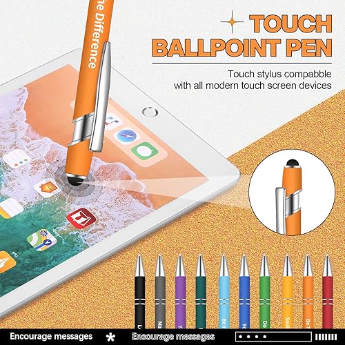 Miniatura 3 de Teling Bolígrafos de tinta negra con citas optimistas, 20 piezas