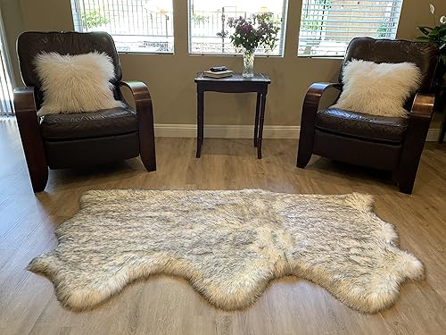 Miniatura 1 de LAMBZY Alfombra de pelo de oveja sintética, súper suave, hipoalergénica, sedosa para sala de estar, habitación de los niños, sofá (triple lado a