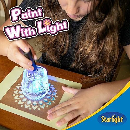 Miniatura 6 de StarLight Kit de manualidades de papel artístico con impresión solar para niños, papel sensible a la foto ligero, incluye linterna UV