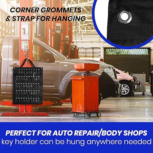 Miniatura 6 de Estuche para llaves enrollable, organizador de llaves enrollable, funda enrollable para llaves, vinilo flexible y duradero, 50 llaves