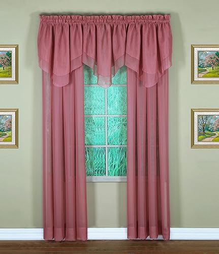 Vista 443 de Today's Curtain - Cortina Emelia de gasa original, panel de 84 pulgadas, negro, 60 pulgadas de ancho x 84 pulgadas de largo