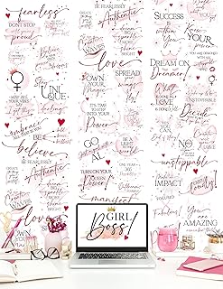 Girl Boss – Boss Lady Motivational Peel and Stick Wallpaper for Women – ...