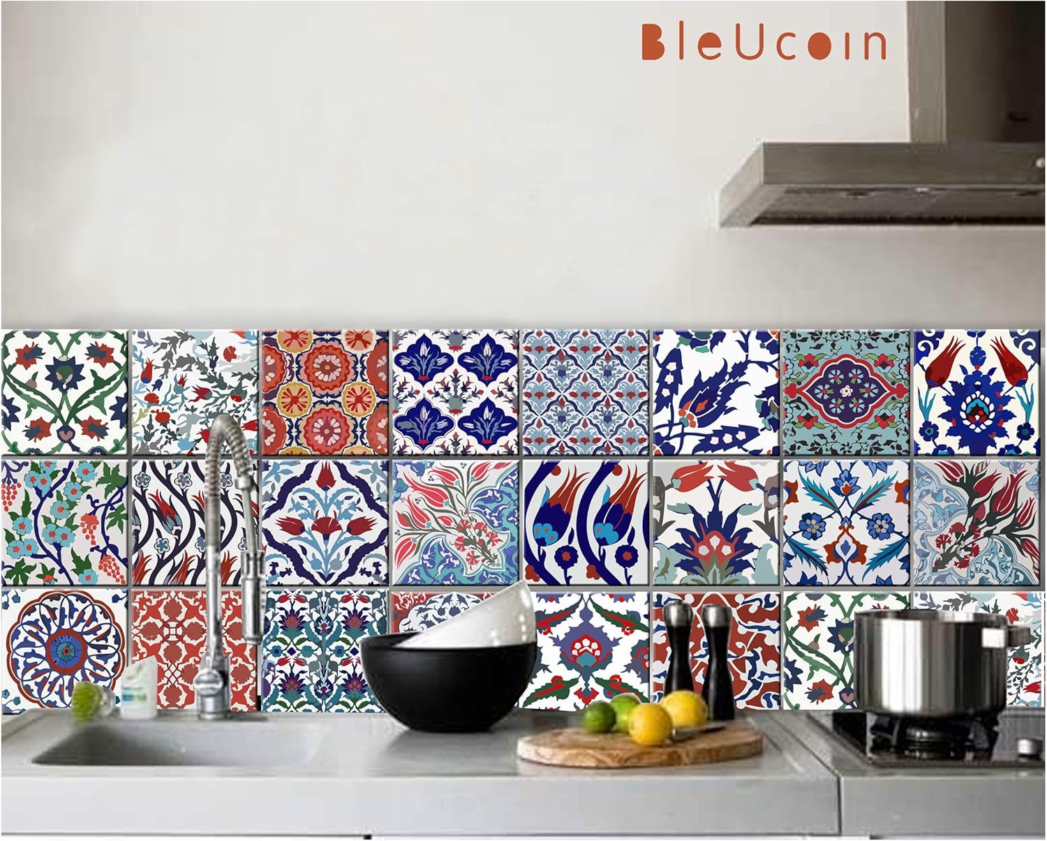 Kitchen Backsplash Decals / White Herringbone Backsplash Decals Subway