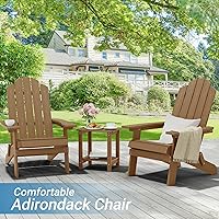 Vista 2 de MXIMU Silla Adirondack plegable para exteriores fácil montaje y cómodas sillas Adirondack - Sillas plegables compuestas para hoguera - Silla