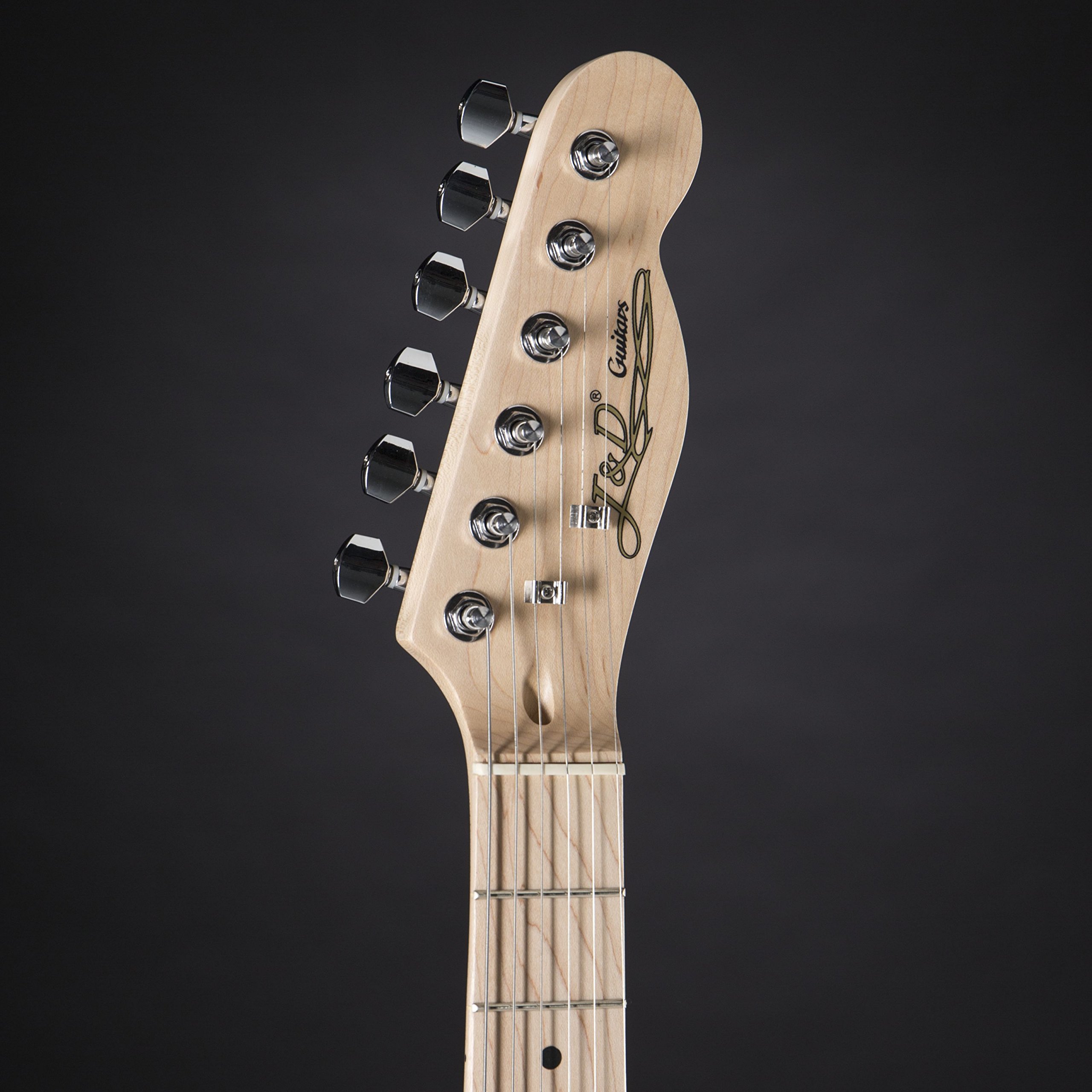 J & D E-Gitarre im TL-MINI-Stil mit Erle-Korpus, Ahorn-Hals, Keramik Single Coil, Butterscotch Blonde, Vintage Style