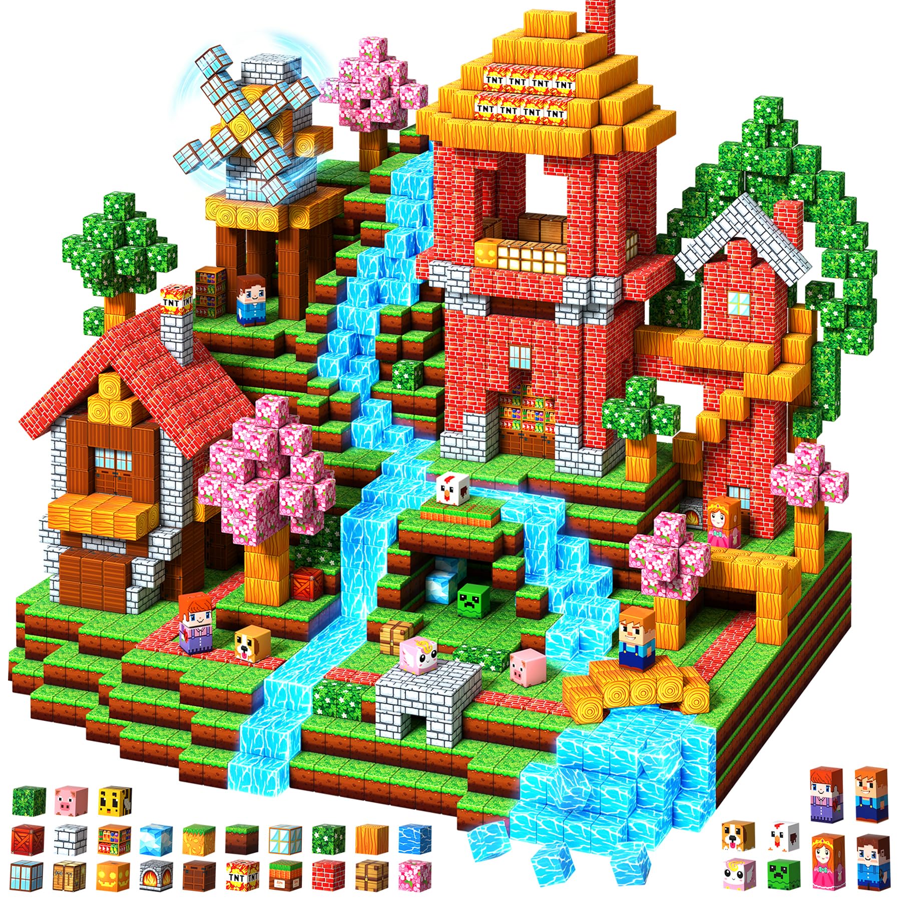 300 Bloc Magnétique Enfant – Construction Magnétique 3-10 Ans