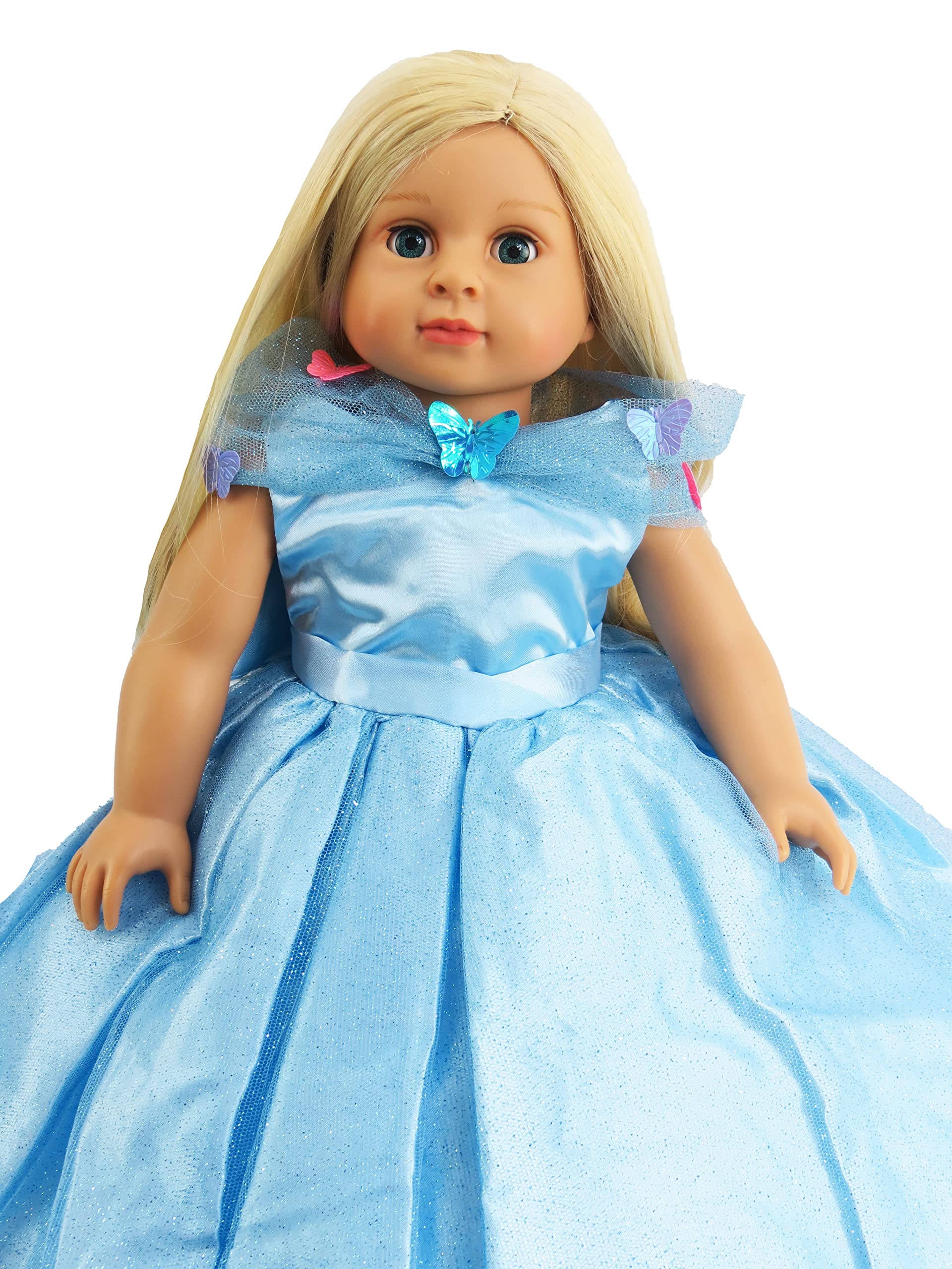 american girl doll blue dress 1850's Summer in Blue Dress 18 inch Doll Clothes Pattern PDF Download main image 0