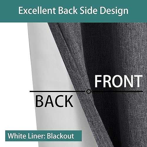 Miniatura 3 de LORDTEX - Cortinas opacas con textura de lino y arpillera