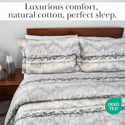 Miniatura 109 de Southshore Fine Living, Inc. Juego de funda de edredón de satén de algodón de fibra larga de 300 hilos, tamaño matrimonial/queen, azul ballard 07