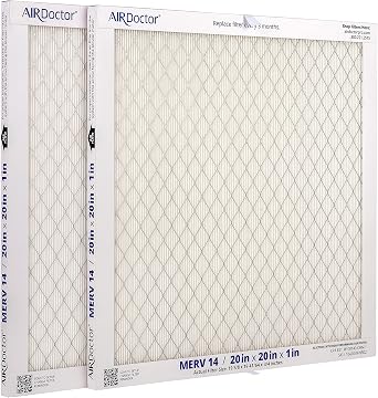 AirDoctor MERV 14 HVAC Pleated Filter Available in 6 Sizes. Captures 96% of Pollutants 1-3 Micron in Size. Captures Impurities From Air to Protect Your HVAC System and Purify Air in Your Home.