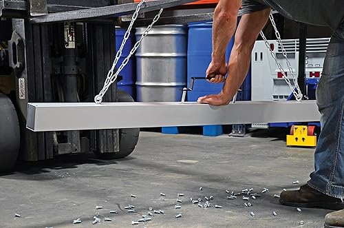 Miniatura 5 de Vestil Barredoras magnéticas colgantes resistentes MS-72 de 3 pulgadas x 76 pulgadas x 7 pulgadas. 75 libras de capacidad, color plateado