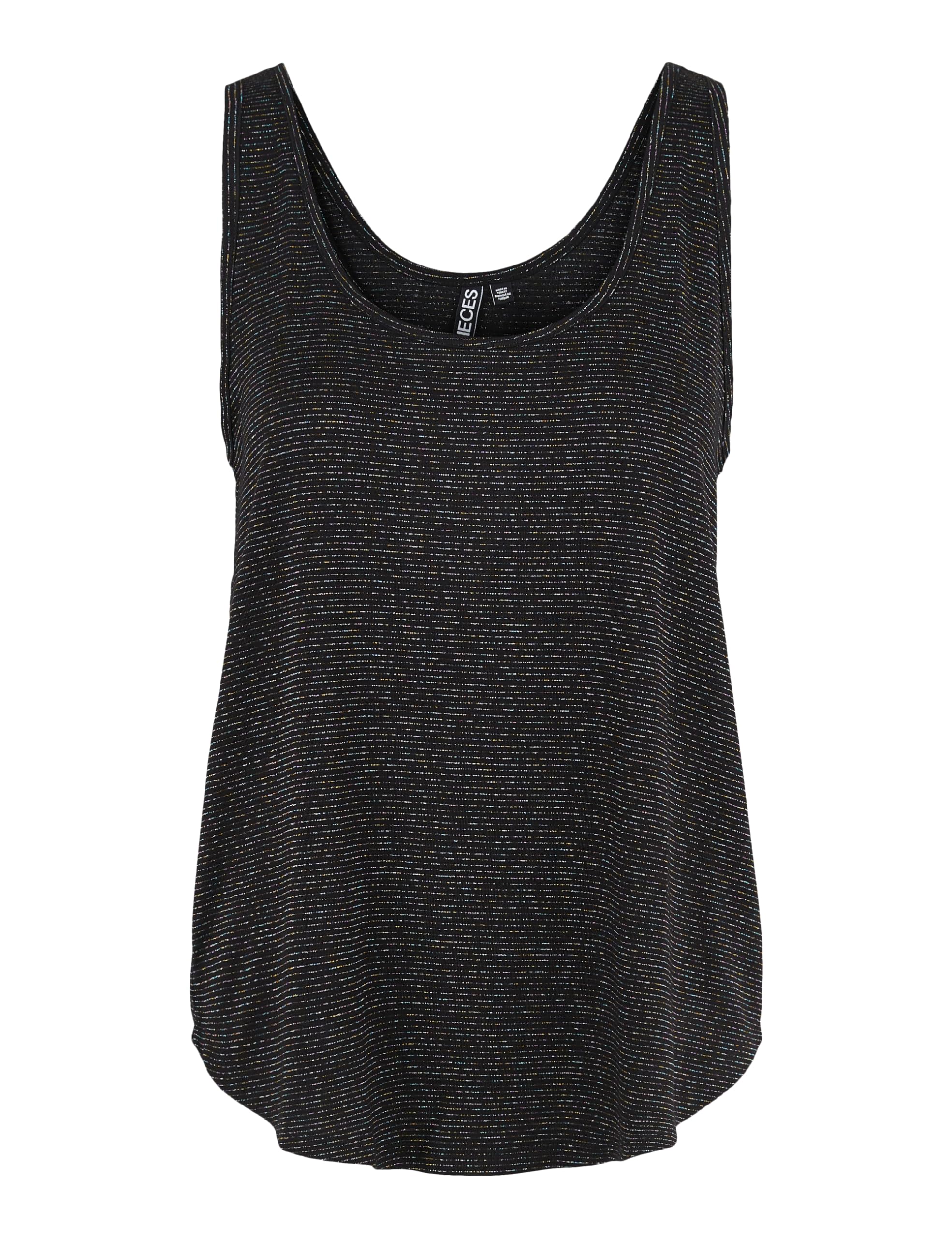 Pieces Women's Noir Tank Top Billo Lurex