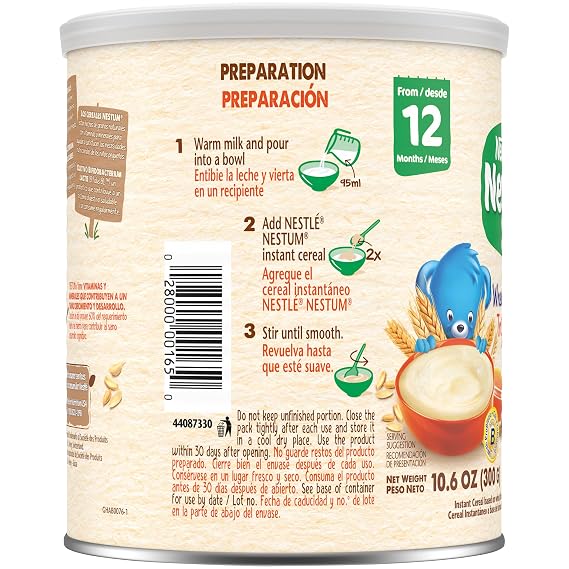 Nestle Nestum Instant Cereal, Wheat & Honey, 10.5 Ounce (Pack of 12)