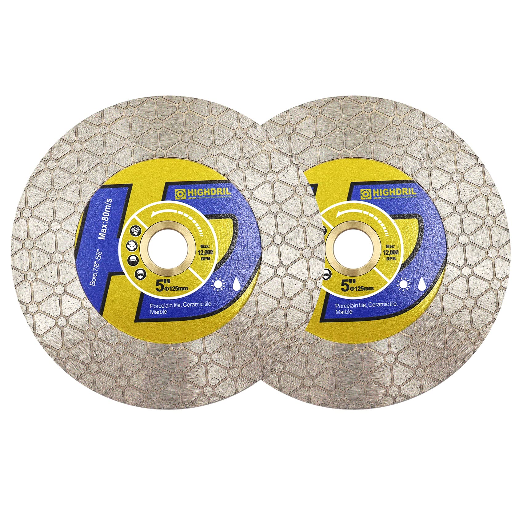Buy HIGHDRIL Diamond Saw Blade 2pcs 5inch/125mm Diamond Tile Cutting