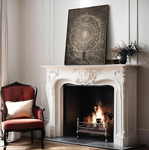 Miniatura 4 de Poster Master Póster vintage de Gustave Dore  Impresión retro de la visión empírea  Arte de rosa blanca  Regalo para hombres y mujeres  Gran