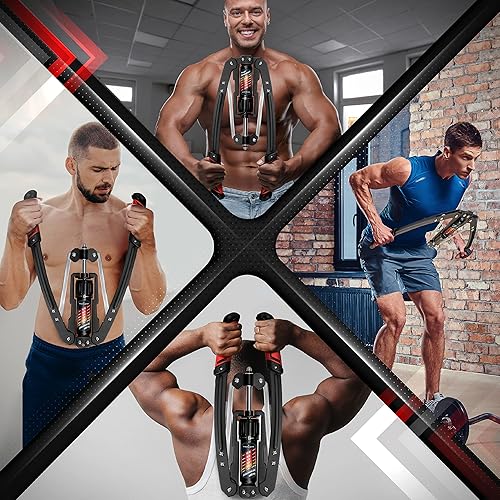 Miniatura 6 de Yes4All Twister - Ejercitador de brazo ajustable de 22 a 440 libras de potencia hidráulica para hombres, expansor de pecho en casa, entrenamiento de