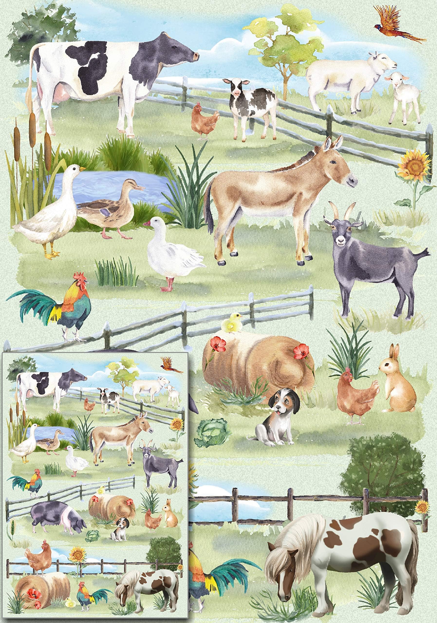 Farm Animal Design Wrapping Paper by Starprint