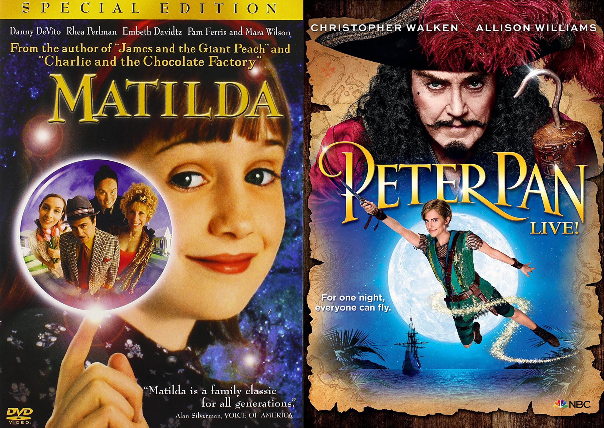 Young Adventurers DVD Bundle - Matilda Special Edition Peter Pan LIVE Gift set 2 Movie DVD Bundle