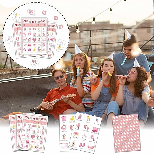 Miniatura 5 de Juegos de bingo para baby shower, bingo para baby shower, juego de bingo para bebé, juegos de revelación de género, recuerdos de decoración de baby