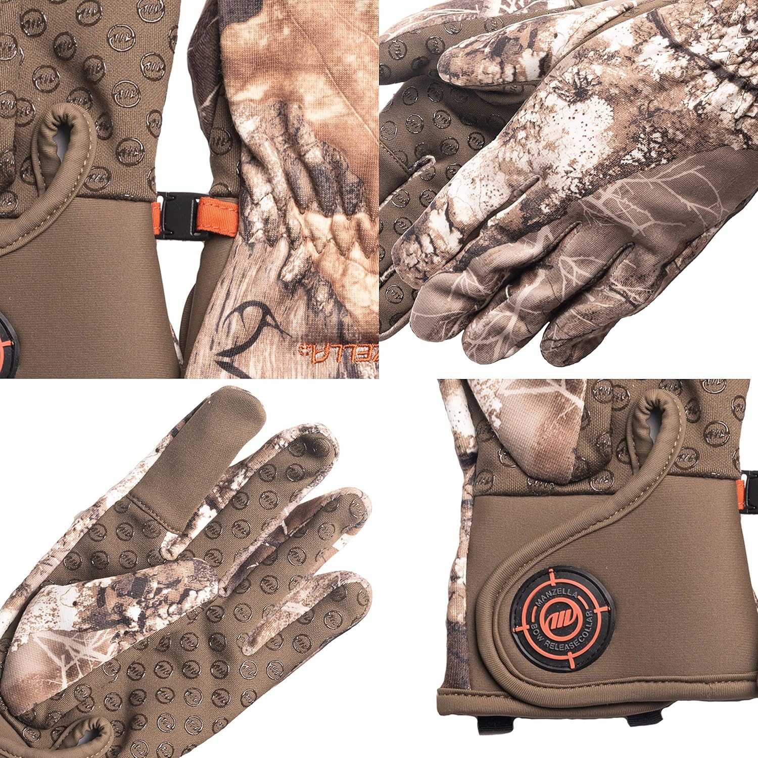 Manzella mens Stretch Fleece Lightweight Bow Ranger Cold Weather Hunting Glove - Image 4