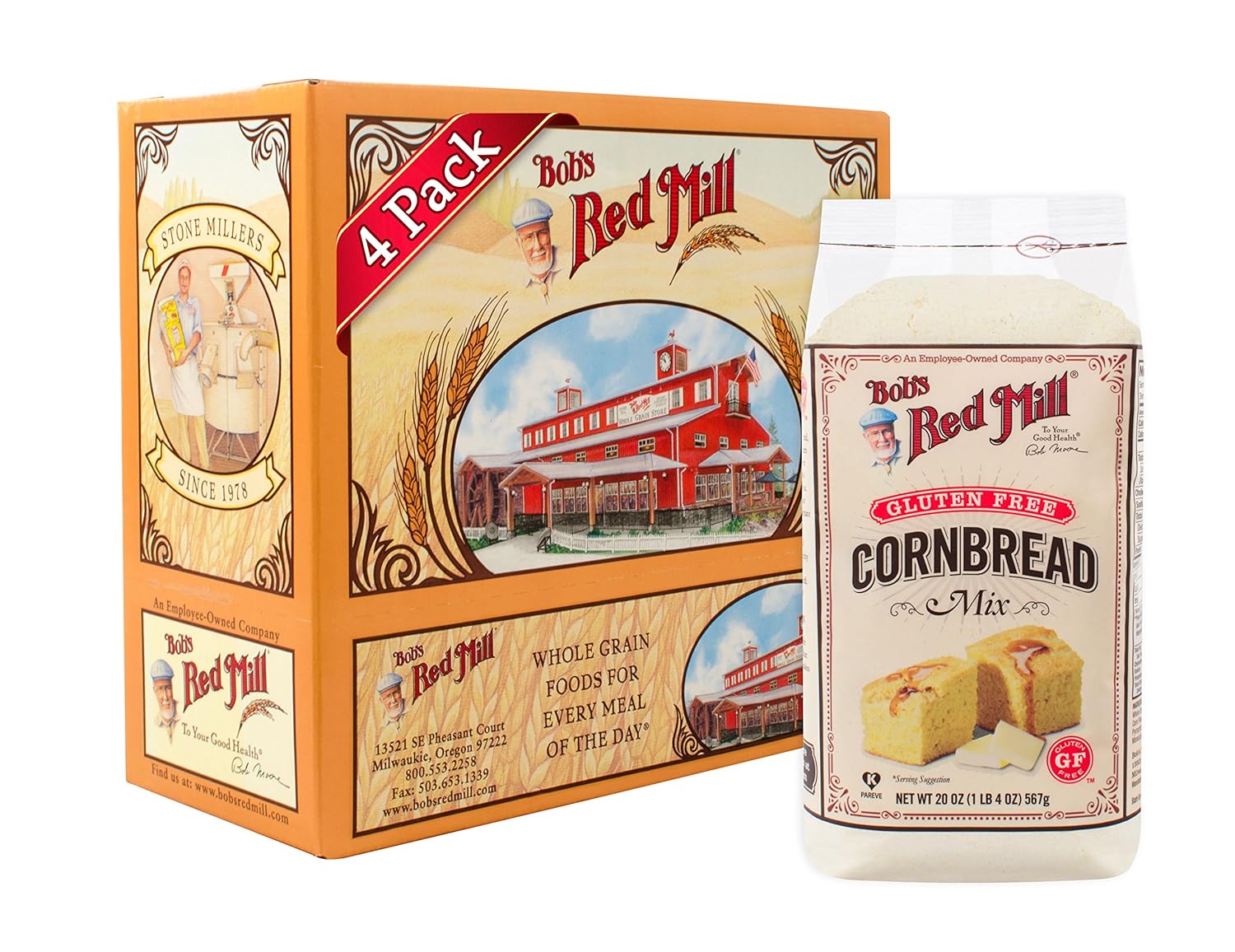 Bob's Red Mill Gluten-Free Cornbread Mix, 20-Ounce Units (Pack of 4)